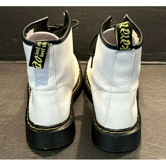 Karardo  White Vegan Leather Lace Up Combat  Boots Women's Size 8.5 (39) - Picture 7 of 10